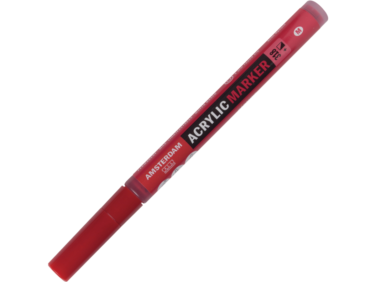 AMSTERDAM ACRYL MARKER 3-4MM RUND KARMINROT 1