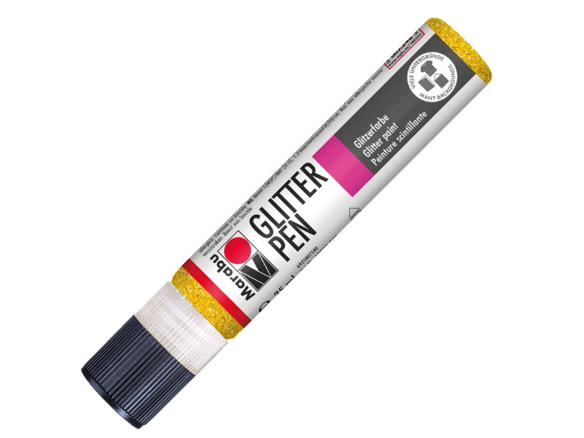 MARABU GLITTER LINER 25ML 519 GLITTER-GELB 1