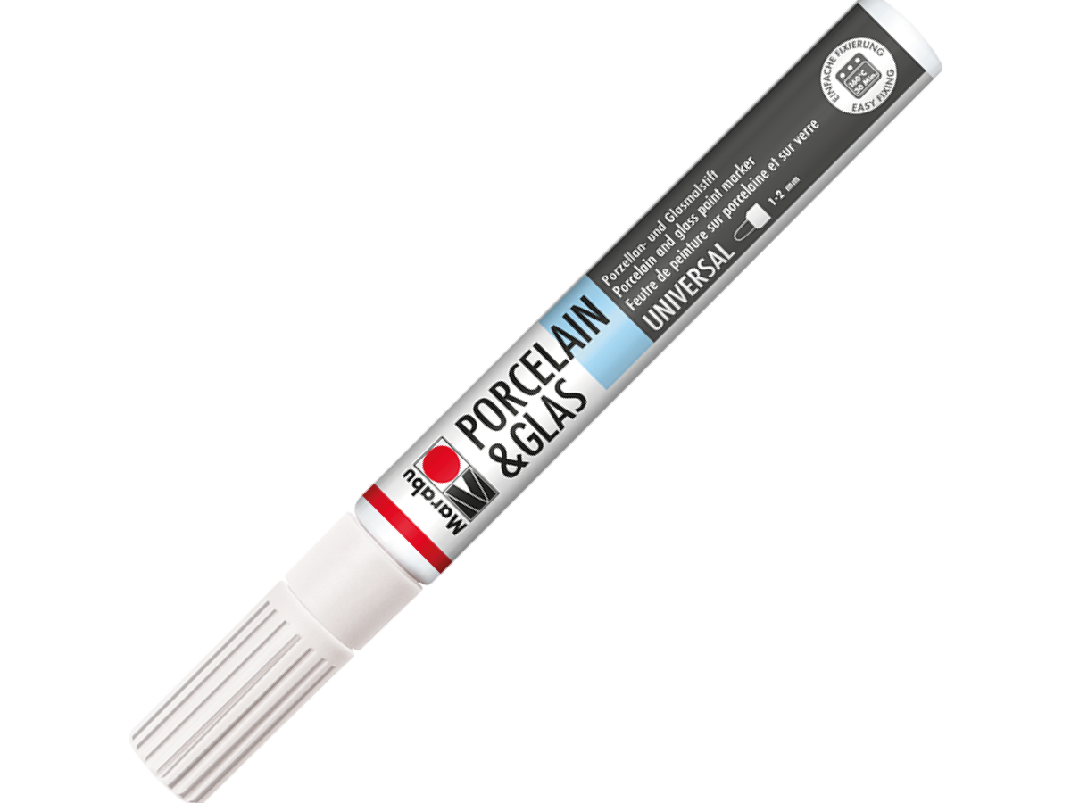 MARABU PORZELLAN + GLAS PAINTER 1-2MM 1-2MM 070 WEISS 1