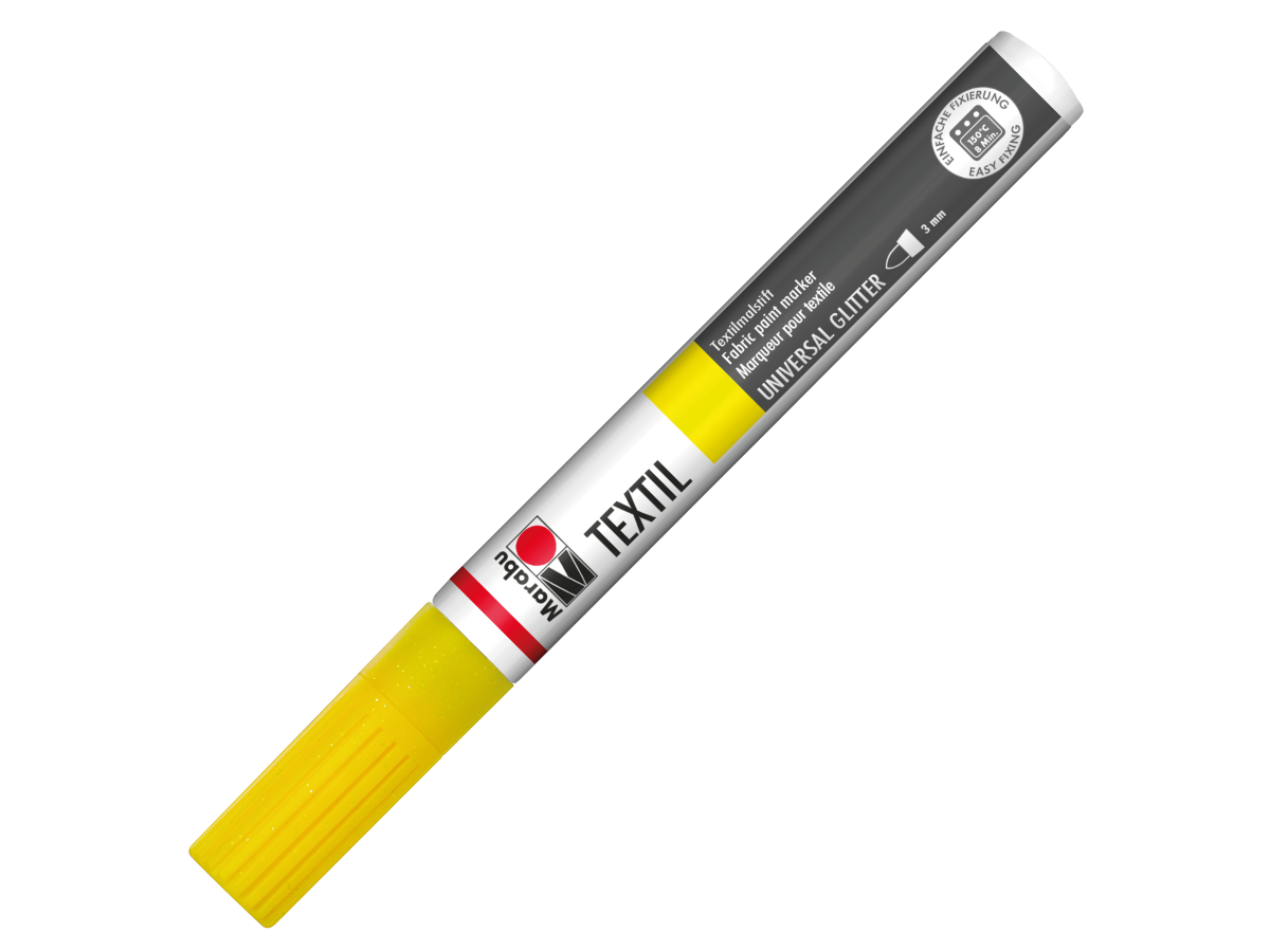 MARABU TEXTIEL MARKER 3MM GLITTER GEEL OP=OP 1