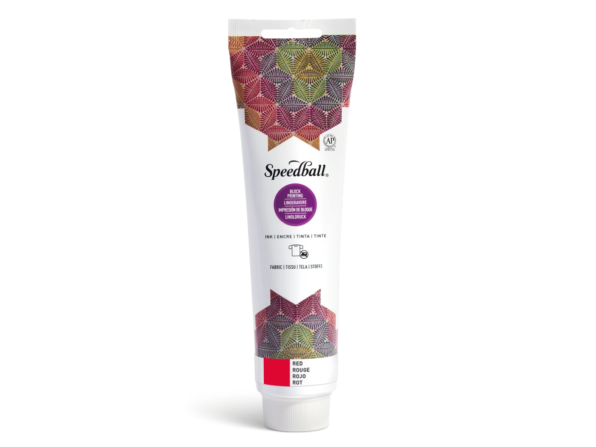 SPEEDBALL FABRIC BLOCKPRINTING INK 148ML RED 1