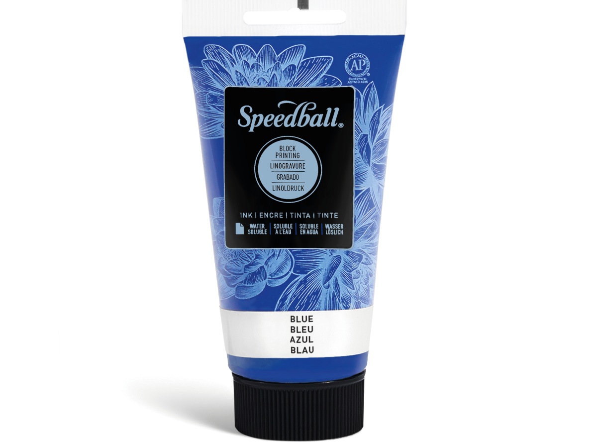 SPEEDBALL WATER-SOLUBLE BLOCKPRINTING INK 75ML BLAU 1