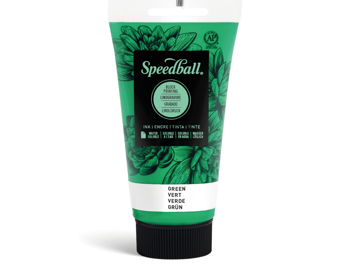 SPEEDBALL WATER-SOLUBLE BLOCKPRINTING INK 75ML GRÜN 1