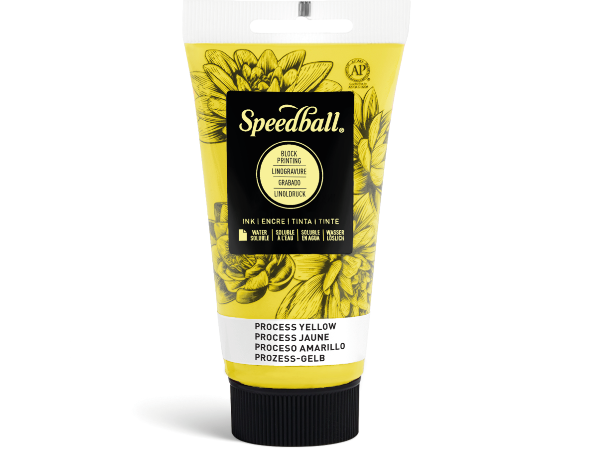 SPEEDBALL WATER-SOLUBLE BLOCKPRINTING INK 75ML PROZESS GELB 1