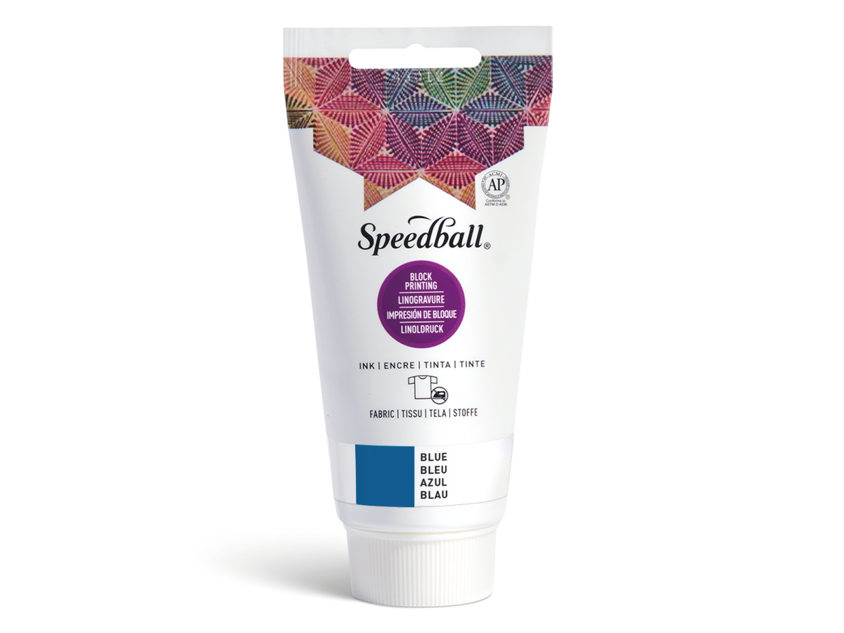 SPEEDBALL FABRIC BLOCKPRINTING INK 75ML BLUE 1