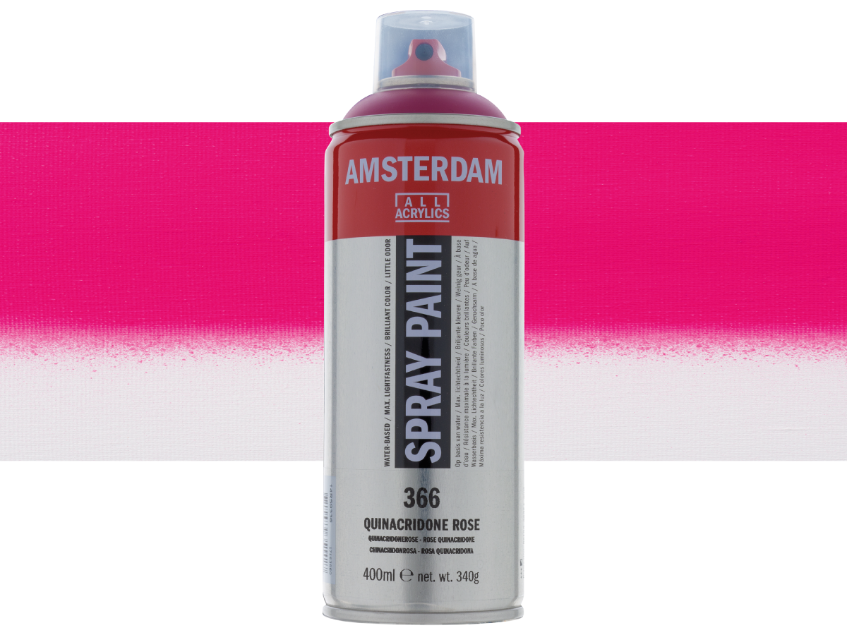 AMSTERDAM SPRAYPAINT 400ML 366 QUINACRIDONE ROSA 1