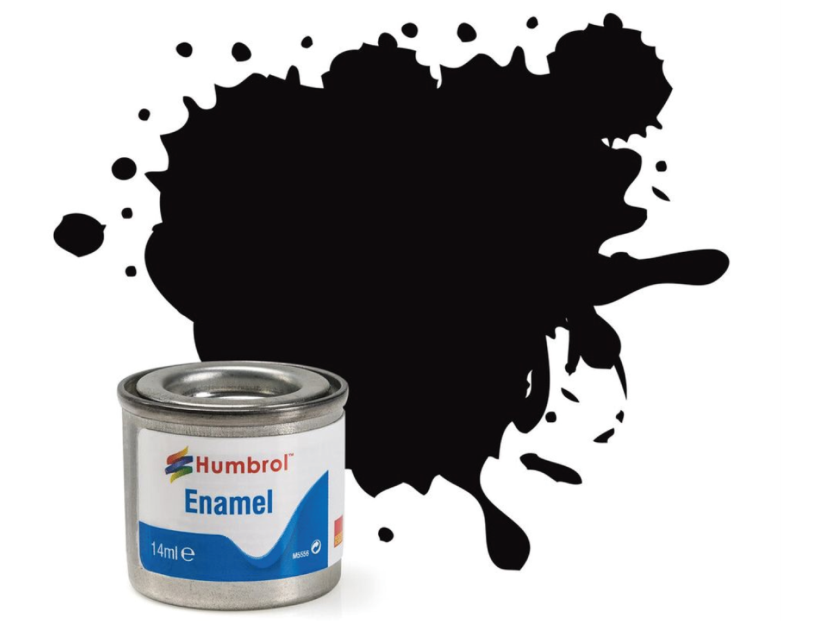 HUMBROL EMAILLE 14ML 201 SCHWARZ METALLIC 1