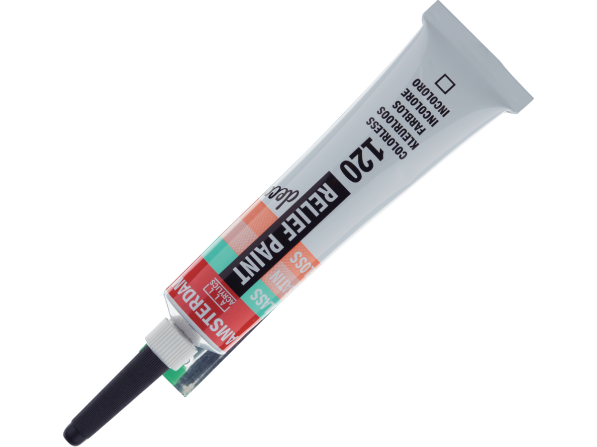 AMSTERDAM RELIEFPAINT 20ML 120 COLOURLESS 1