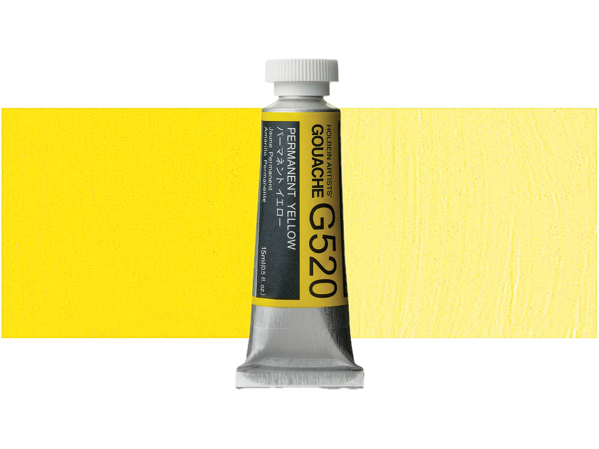 HOLBEIN ARTISTS' GOUACHE 15ML PERMANENT YELLOW G520 1