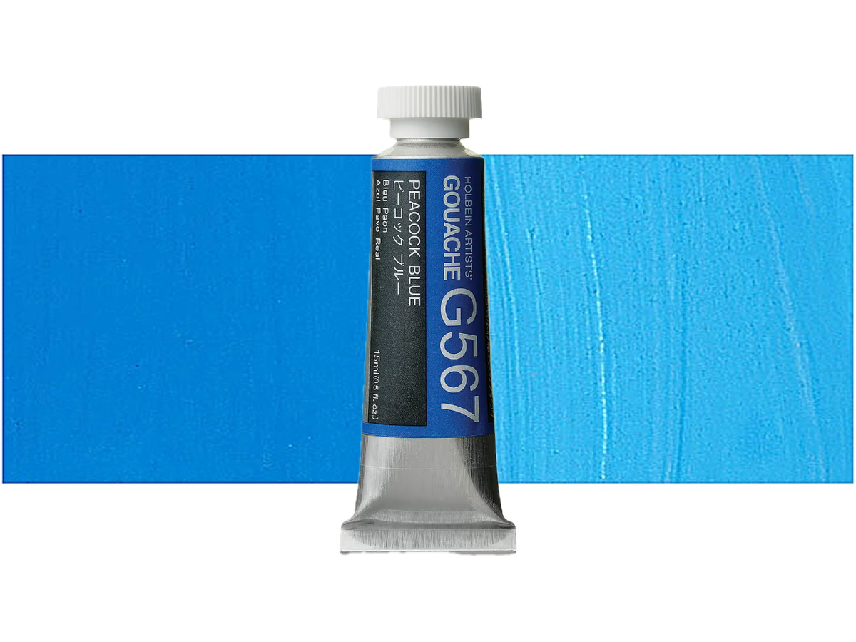 HOLBEIN ARTISTS' GOUACHE 15ML PEACOCK BLUE G567 1
