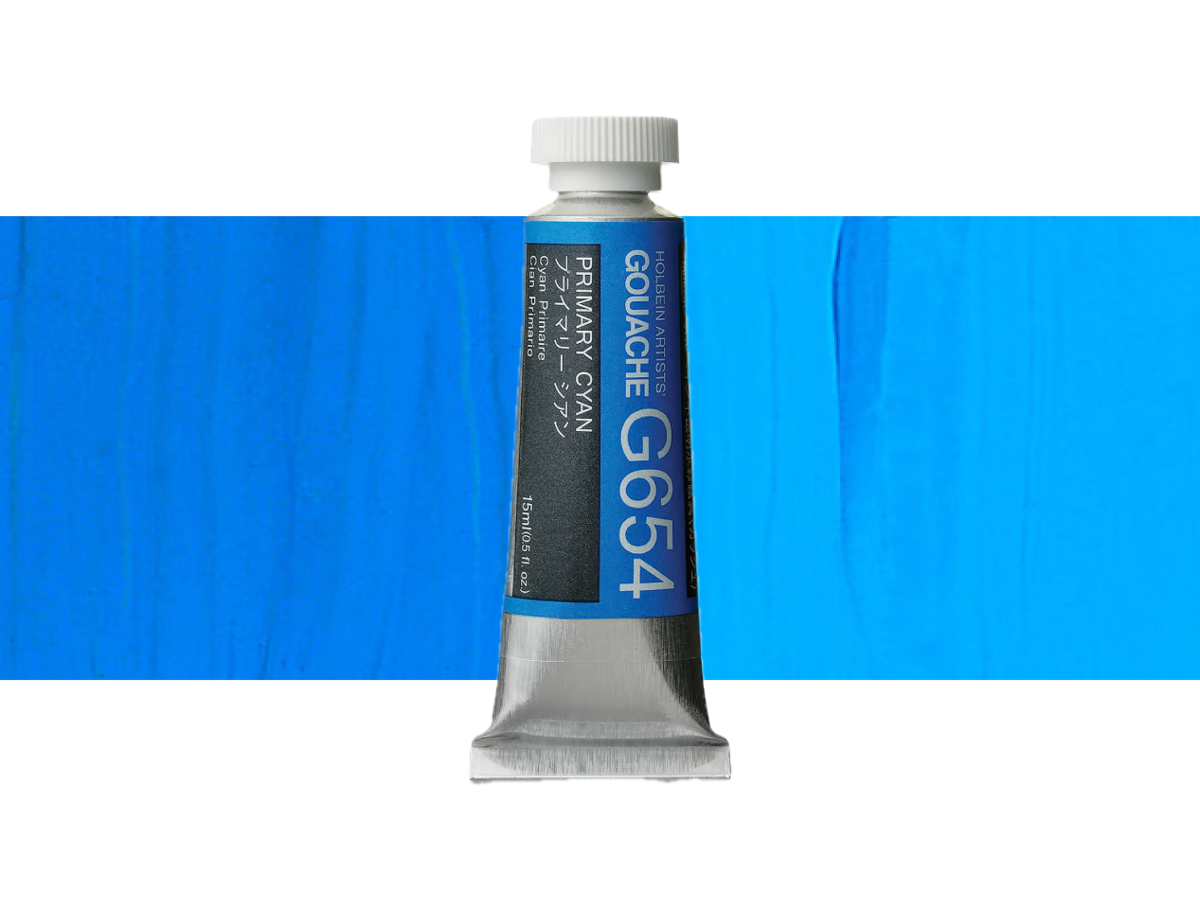 HOLBEIN ARTISTS' GOUACHE 15ML PRIMARY CYAN G654 1