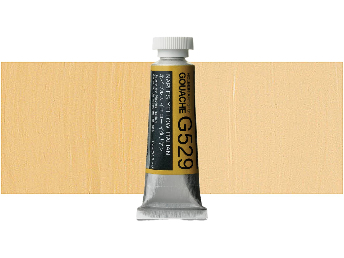 HOLBEIN ARTISTS' GOUACHE 15ML NAPLES YELLOW ITALIAN G529 1