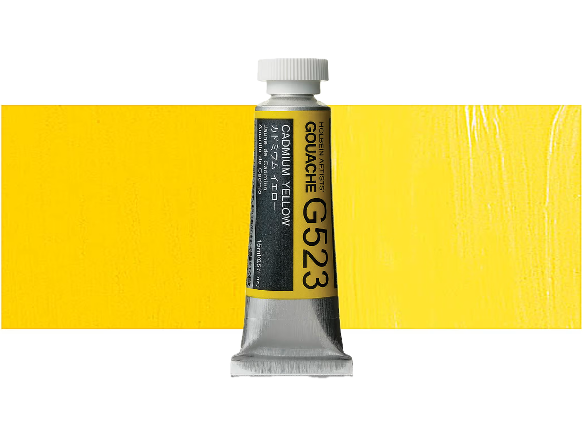 HOLBEIN ARTISTS' GOUACHE 15ML CADMIUM YELLOW G523 1