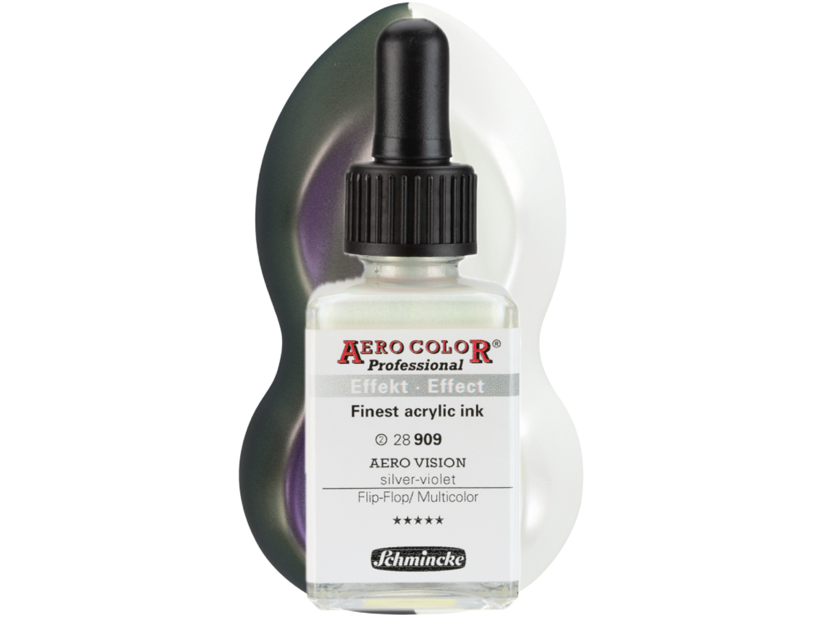 SCHMINCKE AERO COLOR ACRYLIC INK EFFECT 28ML 909 SILVER 1