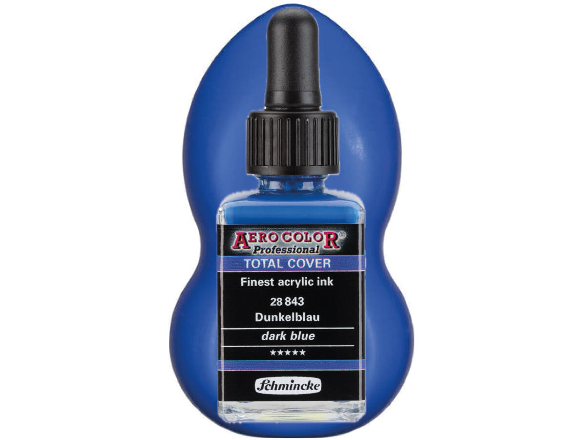SCHMINCKE AERO COLOR ACRYLIC INK TOTAL COVER 28ML DARK BLUE 1