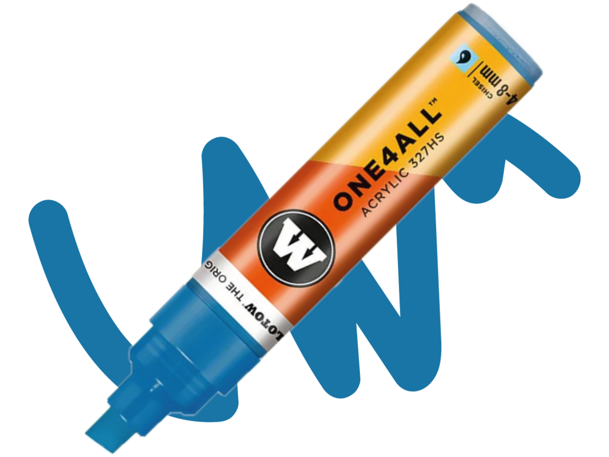 MOLOTOW ONE4ALL MARKER 327HS 230 4-8MM SHOCK BLUE 1