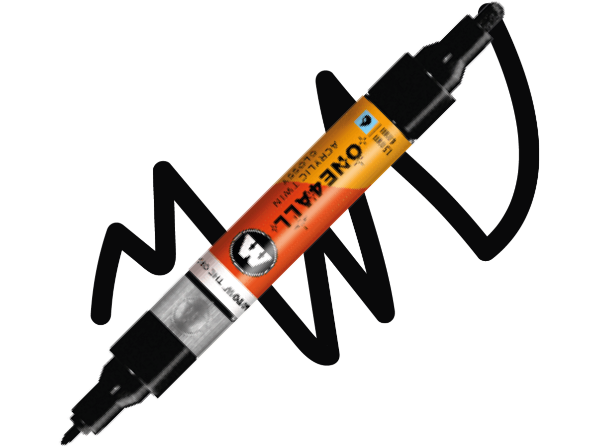 MOLOTOW ONE4ALL TWIN MARKER 252 1,5-4MM GLOSSY BLACK 1