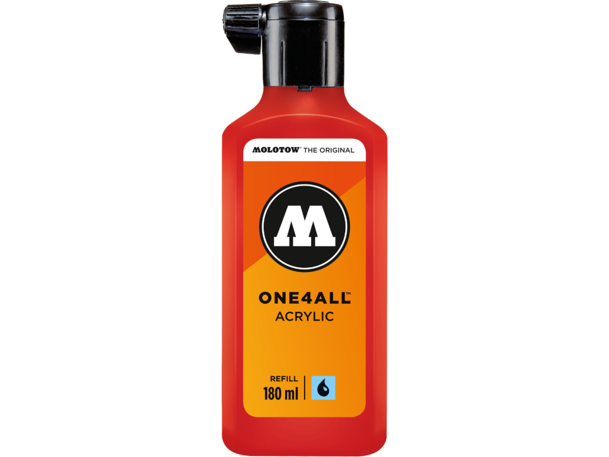 MOLOTOW ONE4ALL REFILL 180ML 013 TRAFFIC RED 1