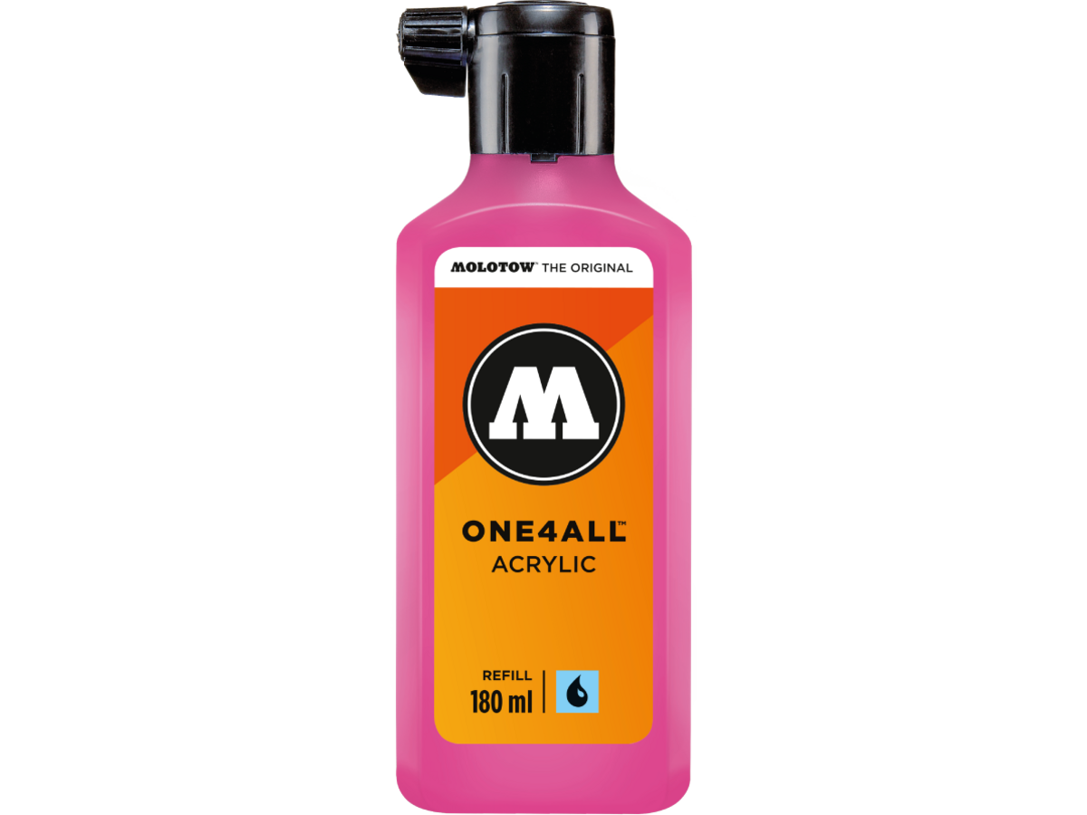 MOLOTOW ONE4ALL REFILL 180ML 217 NEON PINK FLUOR 1