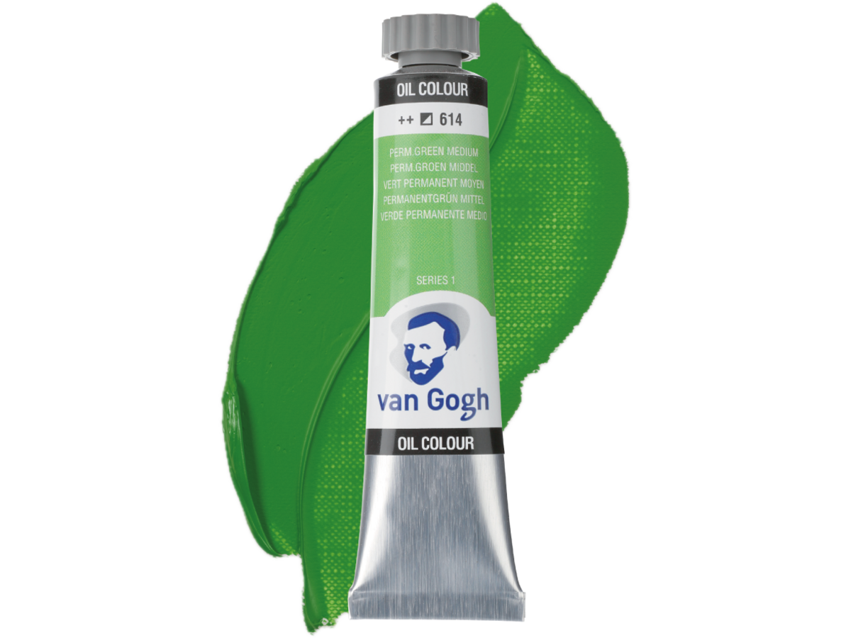 TALENS VAN GOGH ÖLFARBE 20ML S1 PERMANENTGRÜN MITTEL 614 1