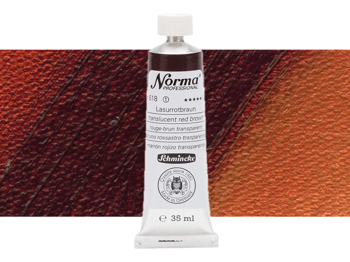 SCHMINCKE NORMA ÖLFARBE 35ML S1 618 LASURBRAUN 1