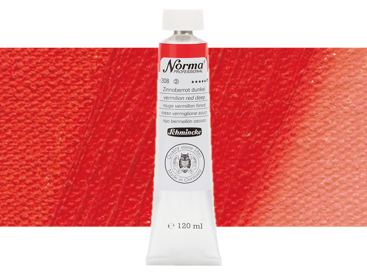SCHMINCKE NORMA ÖLFARBE 120ML S2 308 ZINOBERROT DUNKEL 1