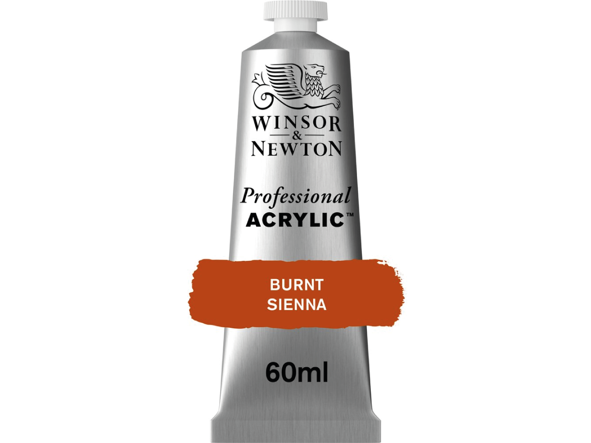 WINSOR & NEWTON PROFESSIONAL ACRYLIC 60ML 074 BURNT SIENNA 1