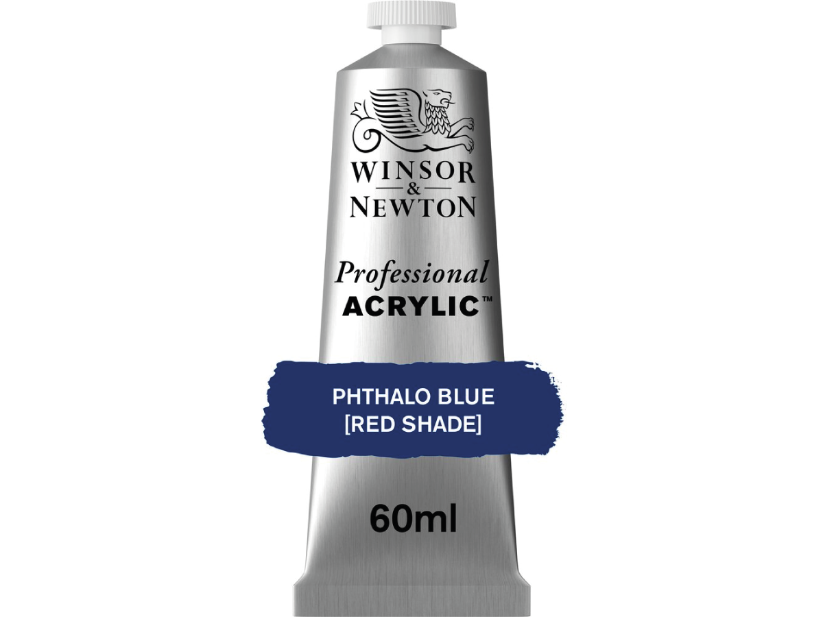 WINSOR & NEWTON PROFESSIONAL ACRYLIC 60ML 514 PHTHALO BLUE (RED SHADE) 1