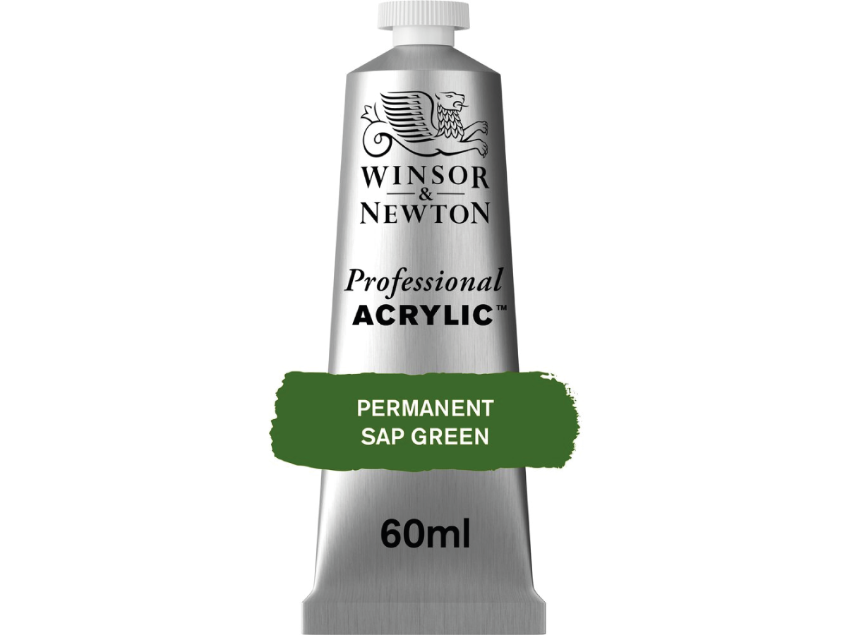 WINSOR & NEWTON PROFESSIONAL ACRYLIC 60ML 503 PERMANENT SAP GREEN 1