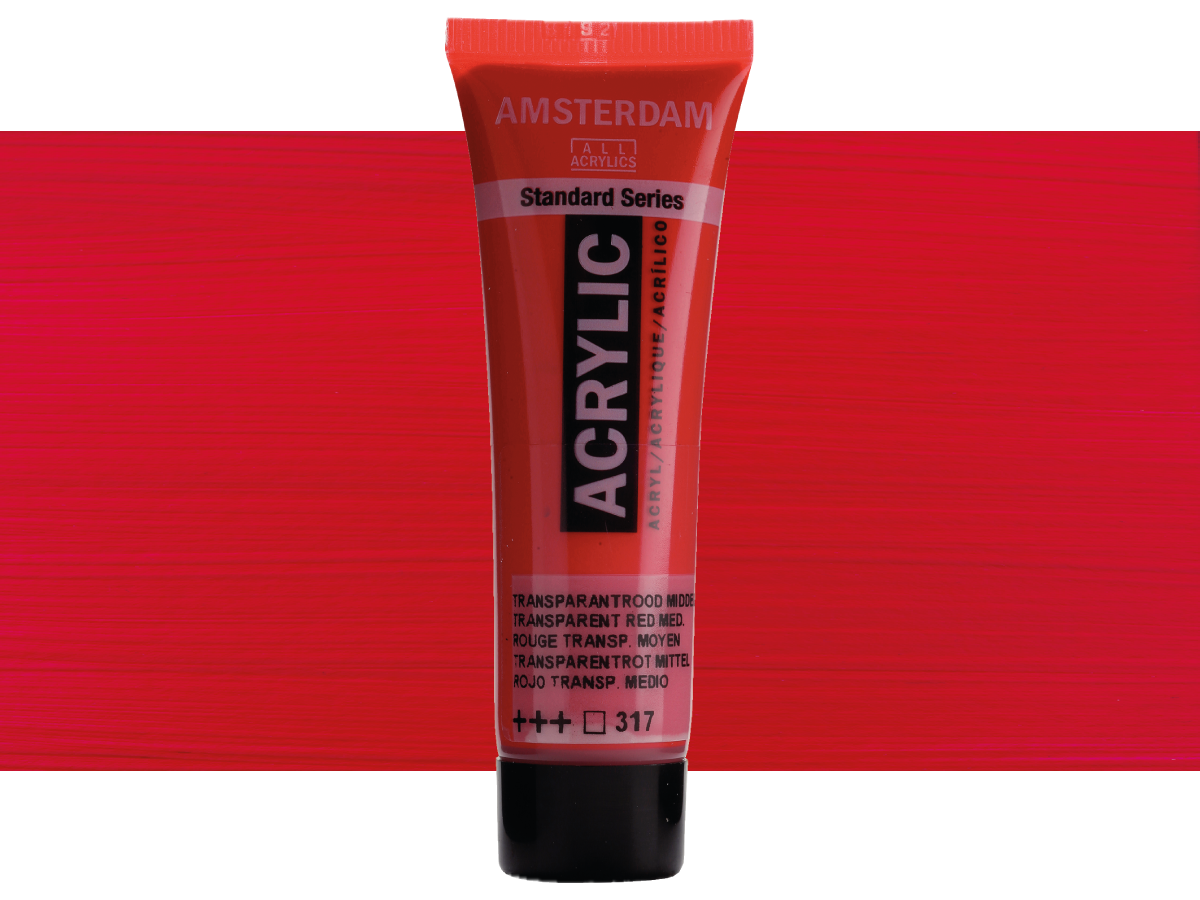 TALENS AMSTERDAM STANDARD 20ML 317 TRANSPARENTROT MITTEL 1