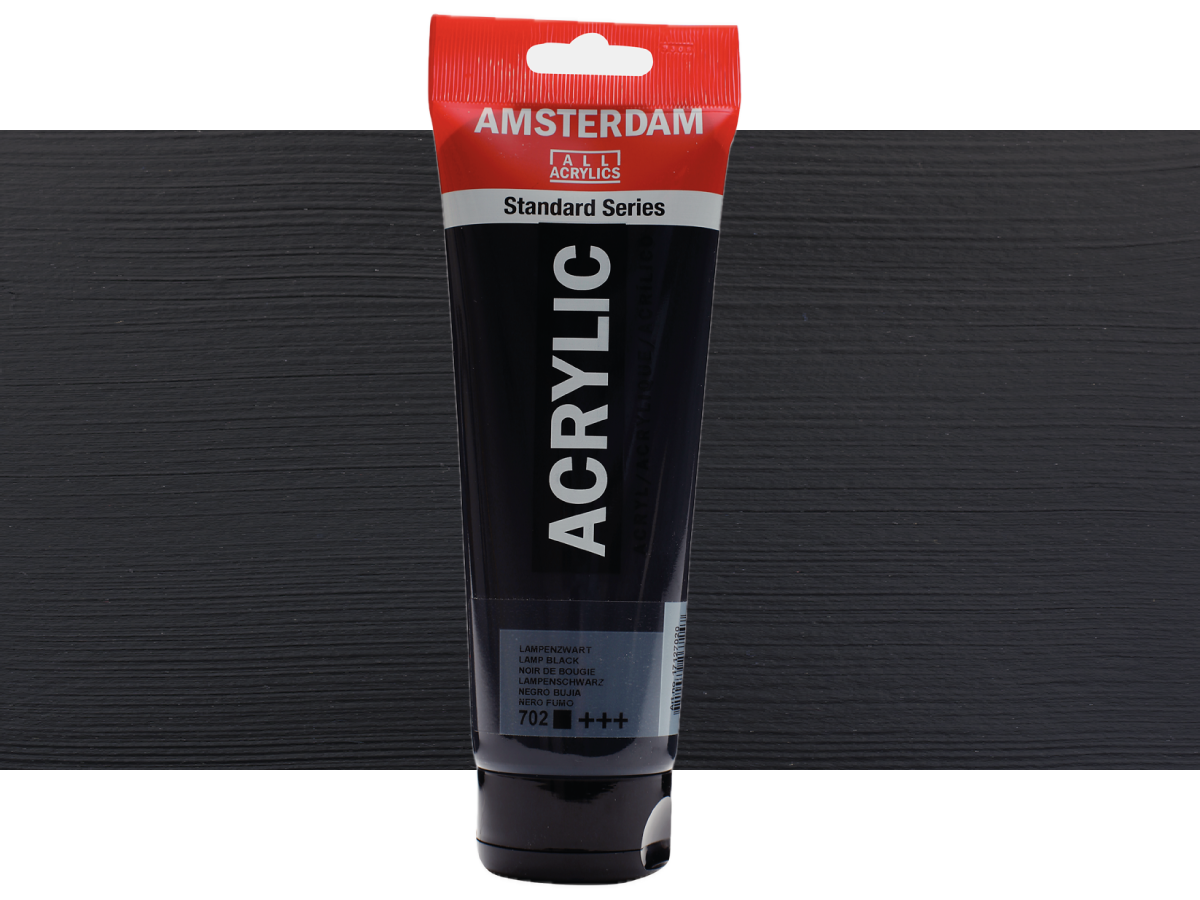 TALENS AMSTERDAM STANDARD ACRYL 250ML 702 LAMPENSCHWARZ 1