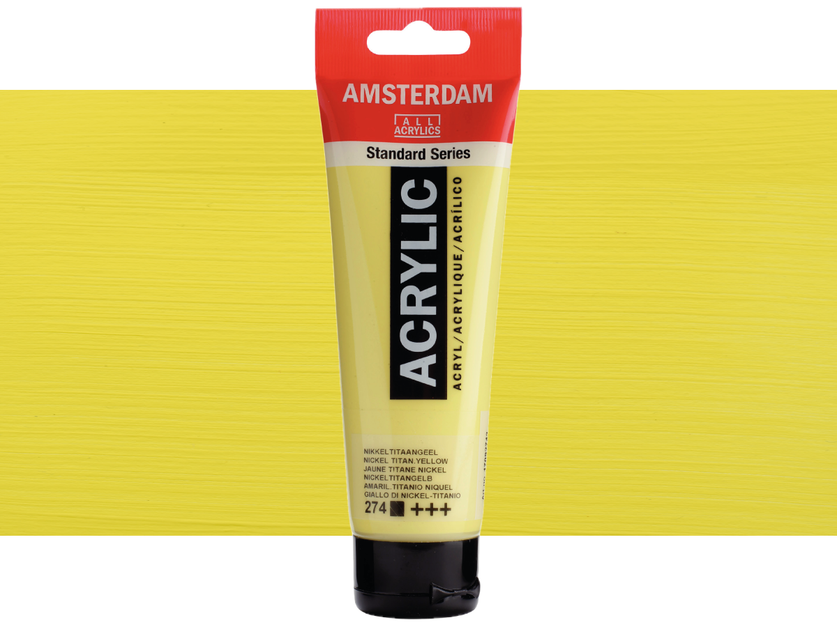 TALENS AMSTERDAM STANDARD ACRYL 120ML 274 NICKELTITANGELB 1