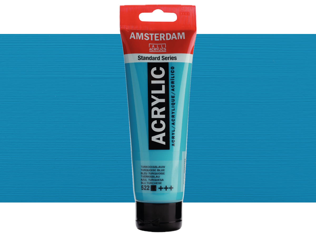 TALENS AMSTERDAM STANDARD ACRYL 120ML 522 TÜRKISBLAU 1