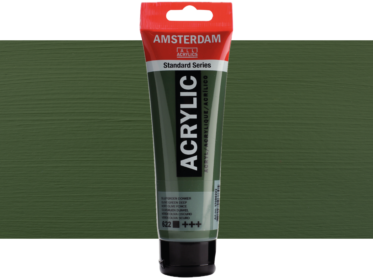 TALENS AMSTERDAM STANDARD ACRYL 120ML 622 OLIVGRÜN DUNKEL 1