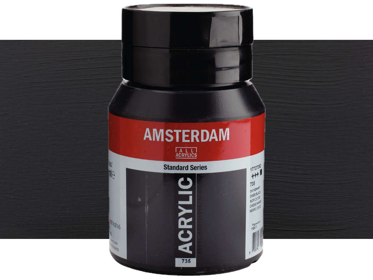 TALENS AMSTERDAM STANDARD ACRYL 500ML 735 OXIDSCHWARZ 1