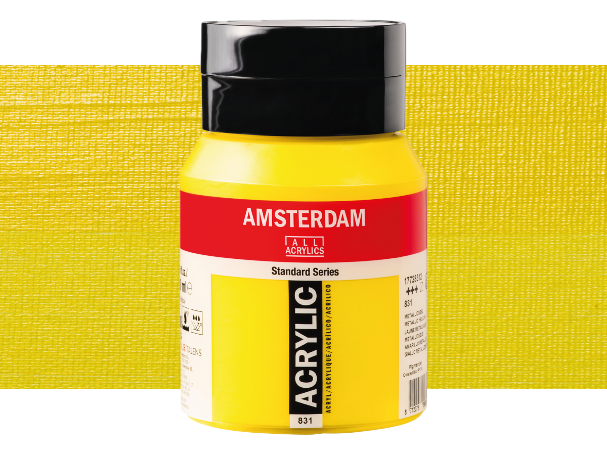 TALENS AMSTERDAM ACRYLFARBE 500 ML 831 METALLIC GELB 1