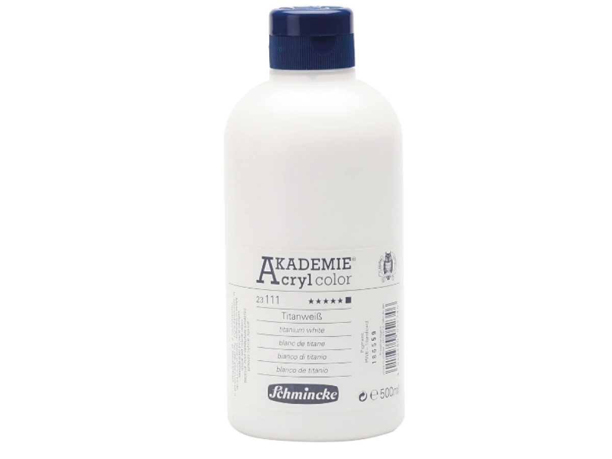 SCHMINCKE AKADEMIE ACRYLFARBE 500ML S1 111 TITANIUM WHITE 1