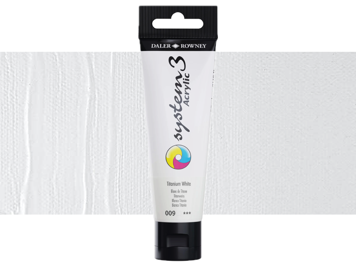 DALER ROWNEY SYSTEM 3 ACRYL 150ML 009 TITANIUM WHITE 1