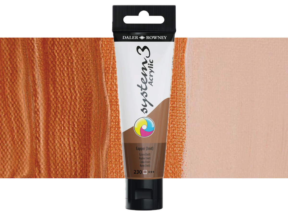 DALER ROWNEY SYSTEM 3 ACRYL 150ML 230 COPPER HUE 1