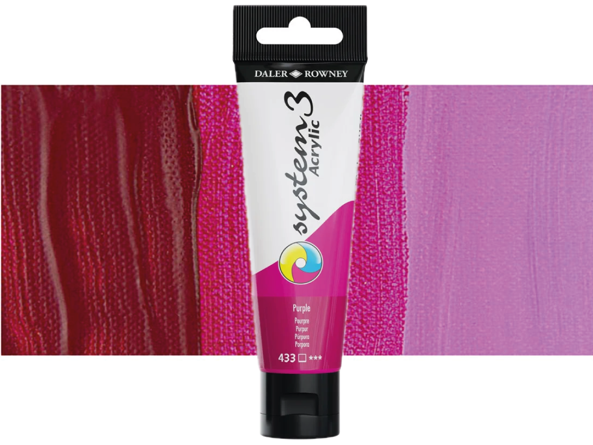 DALER ROWNEY SYSTEM 3 ACRYL 150ML 433 PURPLE 1