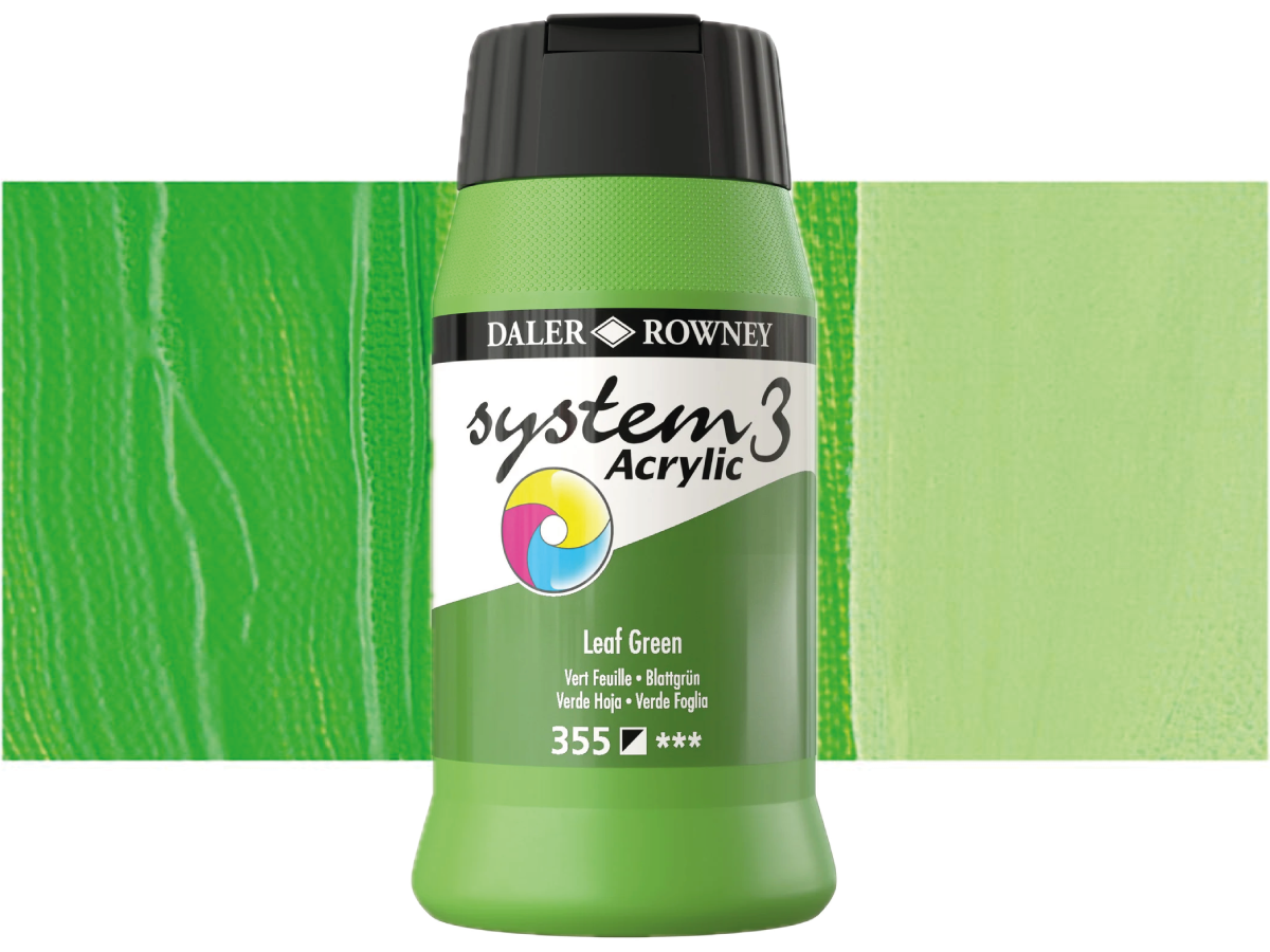 DALER ROWNEY SYSTEM 3 ACRYL 500ML 355 LEAF GREEN 1