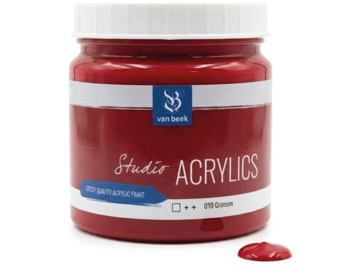 VAN BEEK ACRYL 1000ML 010 S1 KARMINROT 1