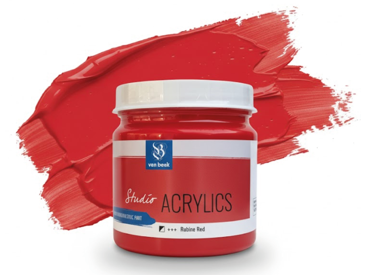 VAN BEEK ACRYL 500ML 008 S1 RUBINROT 1