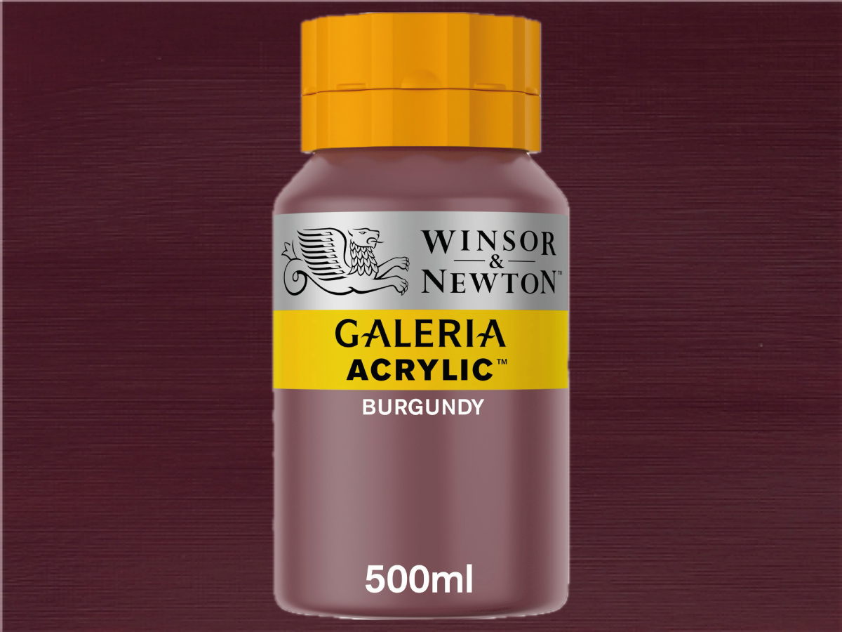 WINSOR & NEWTON GALERIA 500ML 075 BURGUNDERROT 1
