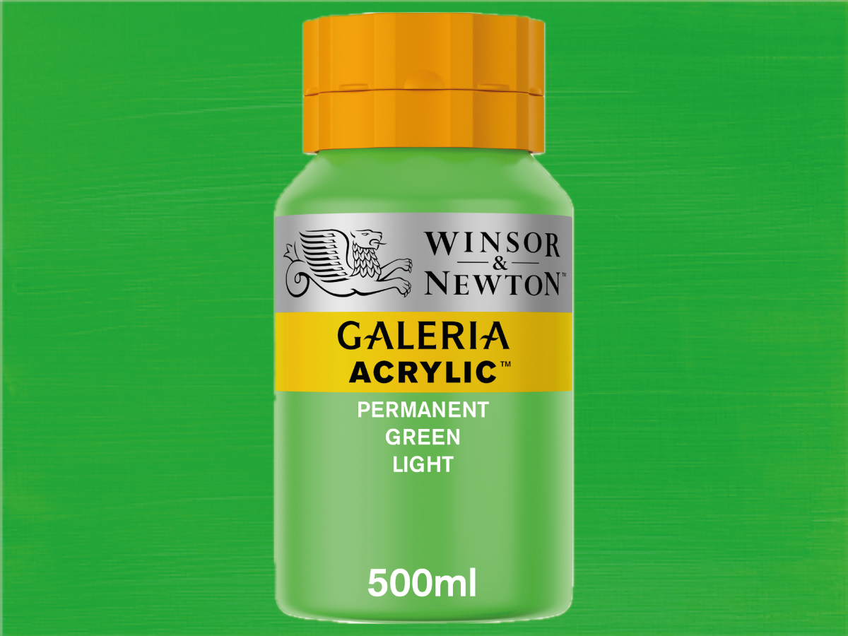 WINSOR & NEWTON GALERIA 500ML 483 PERMANENTGRÜN HELL 1