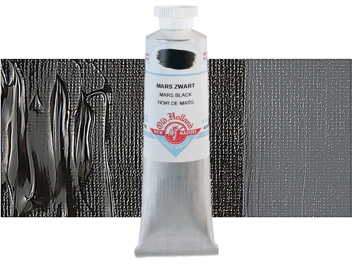 OLD HOLLAND NEW MASTERS ACRYL 60ML SERIE A MARS BLACK 734 1