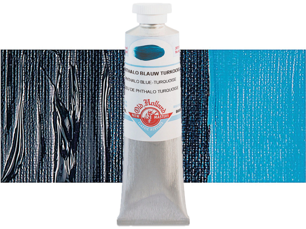 OLD HOLLAND NEW MASTERS ACRYL 60ML SERIE B PHTHALO BLUE TURQUOISE 690 1