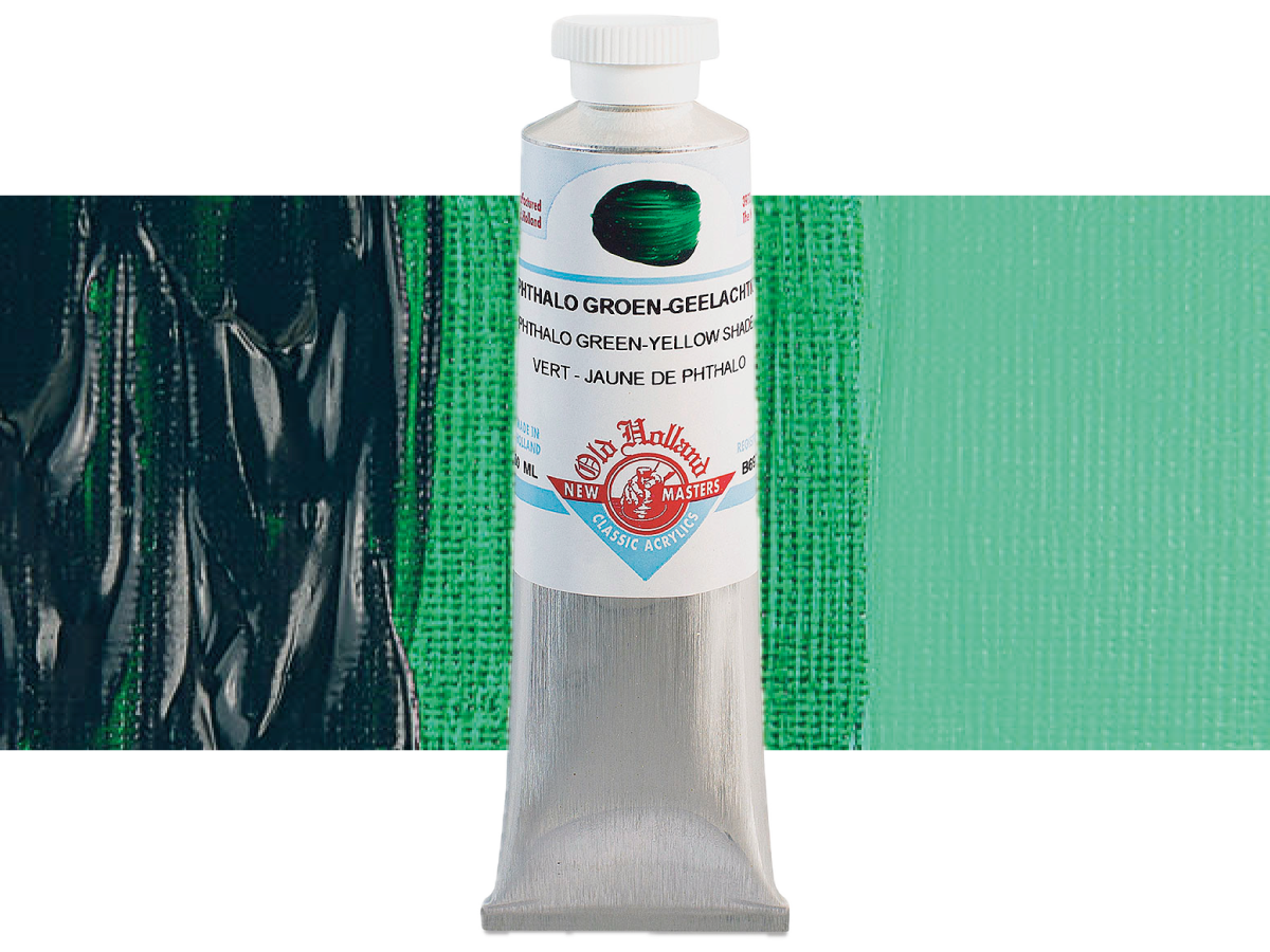 OLD HOLLAND NEW MASTERS ACRYL 60ML SERIE B PHTHALO GREEN-YELLOW SHADE 697 1