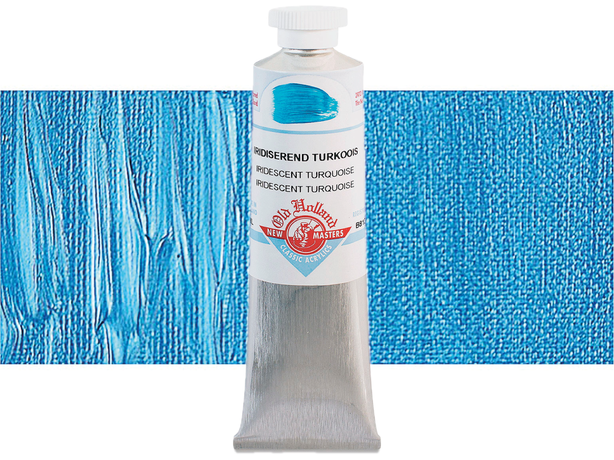 OLD HOLLAND NEW MASTERS ACRYL 60ML SERIE B IRIDESCENT TURQUOISE 813 1