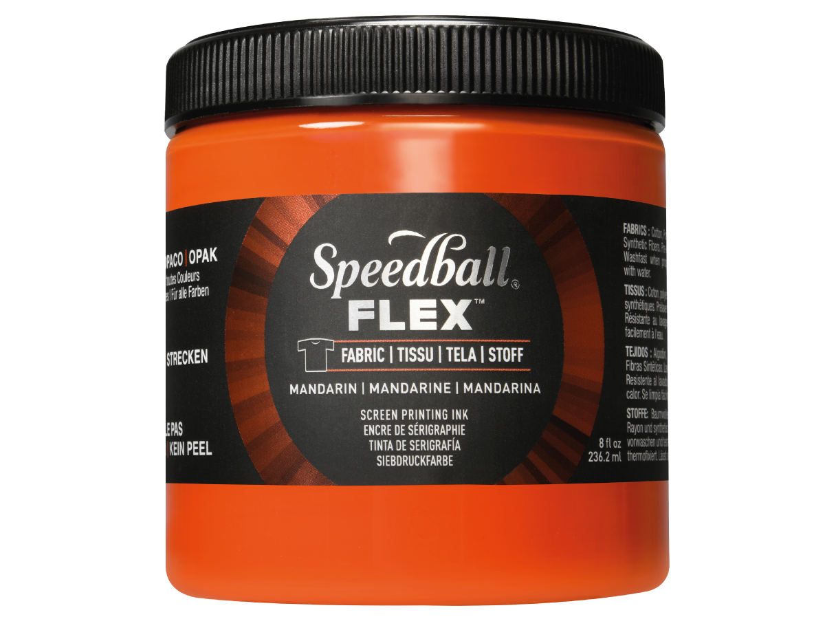 SPEEDBALL FLEX SCREEN PRINTING FABRIC INK 236ML MANDARIN 1
